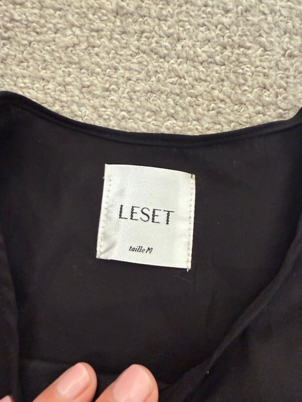 LESET Black Cropped Button-Front Tank - Picture 2 of 4